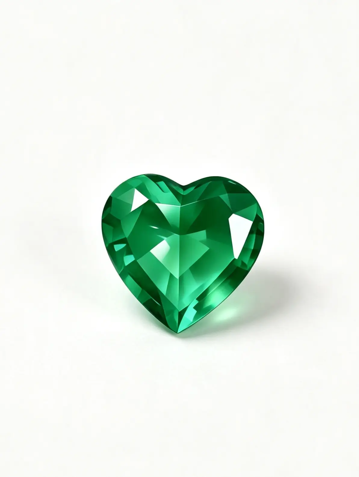 Lab-Grown Heart Cut Emerald With AGL Certificate