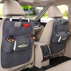 2PCS Felt Car Storage Bag Universal Backseat Organizer with Multiple Pockets for Vehicle Storage Box Organize Your Car Essentials