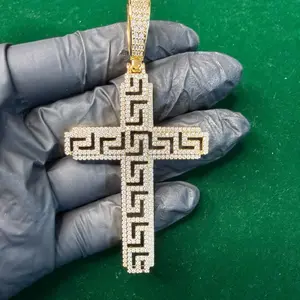 Greek Key Cross (Gold)