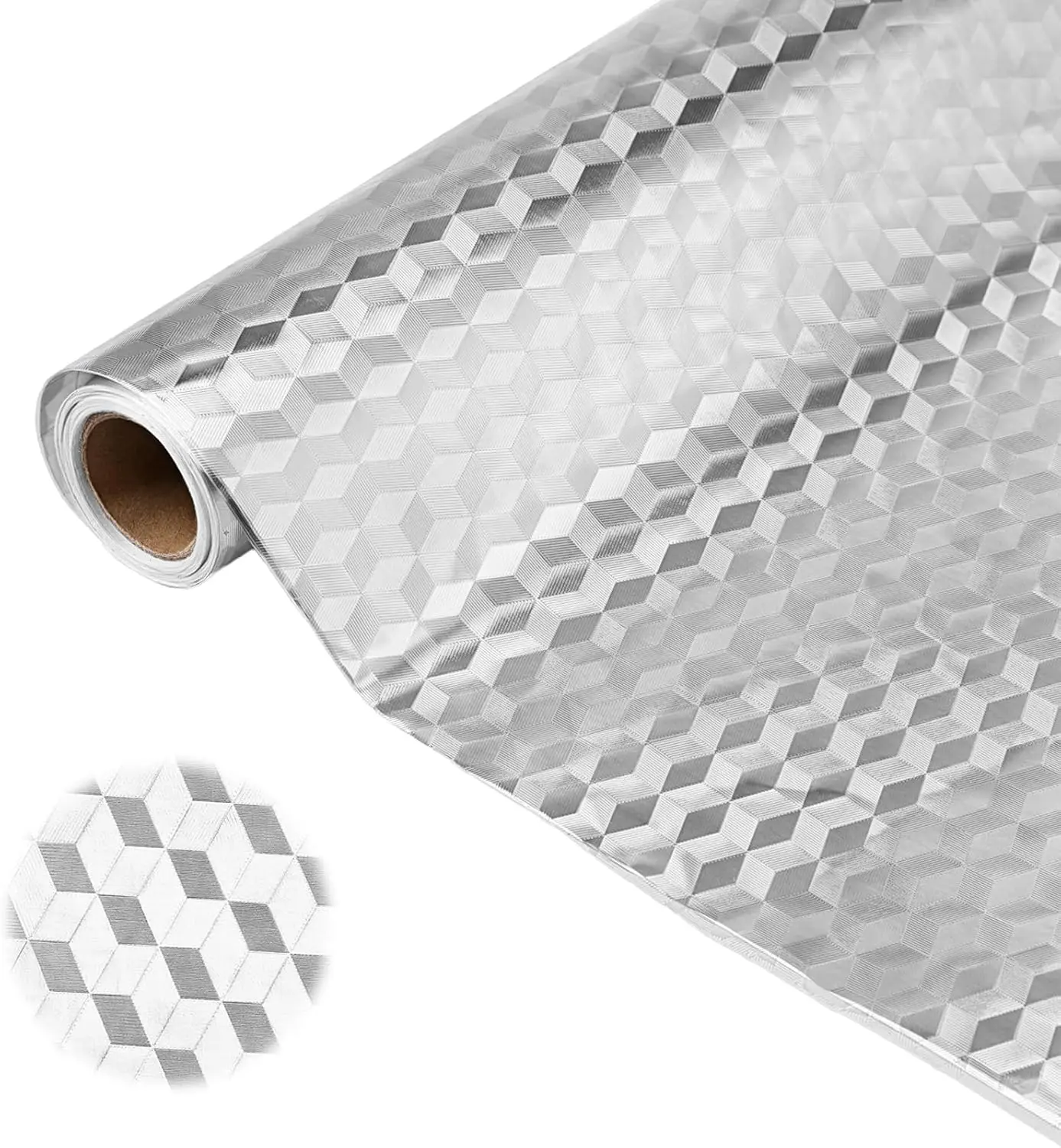 Peel-and-Stick Oil-Proof Aluminum Foil Kitchen Wall Sticker, Waterproof Heat-Resistant Cabinet Backsplash Cover, Self-Adhesive Splash Guard for Stove Areas