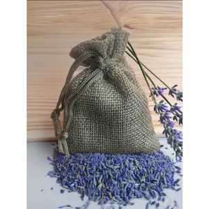 Small Burlap Lavender Sachet | Dried Lavender Sachet
