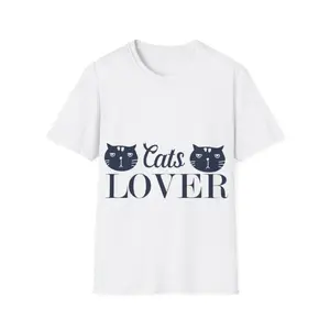 Men's cat lover and feline enthusiast Graphic T-Shirt - Short Sleeve Crew Neck Regular Fit Casual Wear | Soft & Breathable Fabric, Durable Print, Everyday Comfort, Machine Washable, casual and playful with a simple graphic design everyday wear, casual