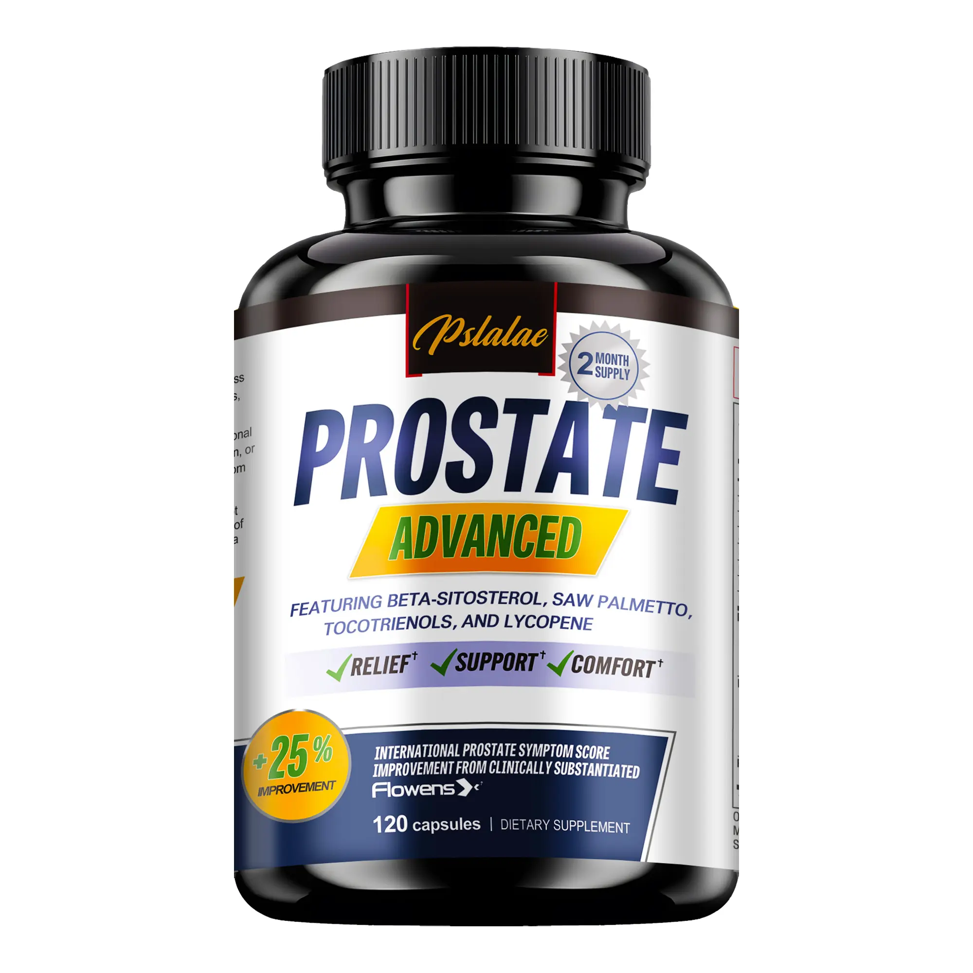 Pslalae - Beta-Sitosterol Supplement - Contains Nettle and African Plum Extracts - Prostate Health - Vegetarian Capsules - Dietary Supplement - 60/120 Capsules