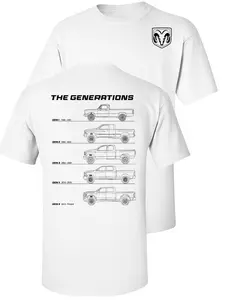 The Generations - Ram Truck T-Shirt, Evolution of Ram Trucks,Car Lover Tee, Fashion Cotton, Full Colors, Full Sizes, For Men, For Women