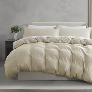 NESTL 3-Piece Prewashed Duvet Cover Set, Bedroom Bedding Set, Breathable & Modern Microfiber Material Bedding with Zipper Closure, Pillow Shams, Machine Washable Duvet (Comforter/Insert Not Included), Breathable Duvet Set