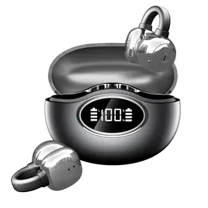 Open-Ear Bluetooth Earbuds for Running – Digital Display Charging, Low Latency