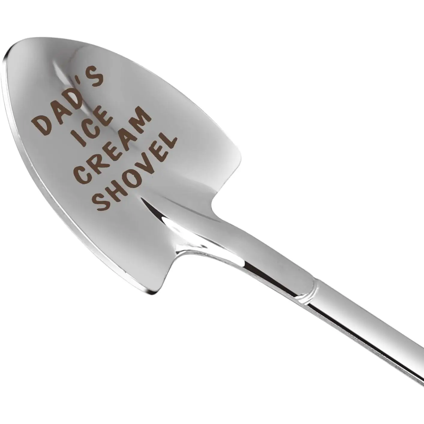 Dad Gifts - Gifts for dad from Daughter. Valentines Day Gifts for dad Ice Cream Spoon Scoop for Ice Cream Lovers, Father birthday Gifts Funny Engraved Stainless Steel Shovel