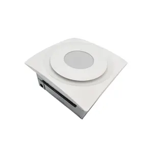 Aero Pure AP904H-SL W 90 CFM Quiet Bathroom Fan with LED Light & Humidity Sensor - White