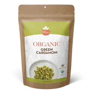 SPICY ORGANIC Jumbo-Size Organic Green Cardamom Pods (16 oz) These aromatic pods are handpicked, sun-dried, and bursting with robust, earthy notes. Perfect for enhancing curries, desserts, teas, and more Natural Spice Flavor