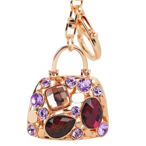 Luxury Mini Handbag Keychain, Fashion Exquisite Rhinestone Bag Charm, Elegant Premium Accessory Small Gift for Women