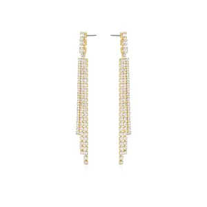 Ettika The Moment Crystal Dangle Earrings with Elegant Design and Sparkling Finish