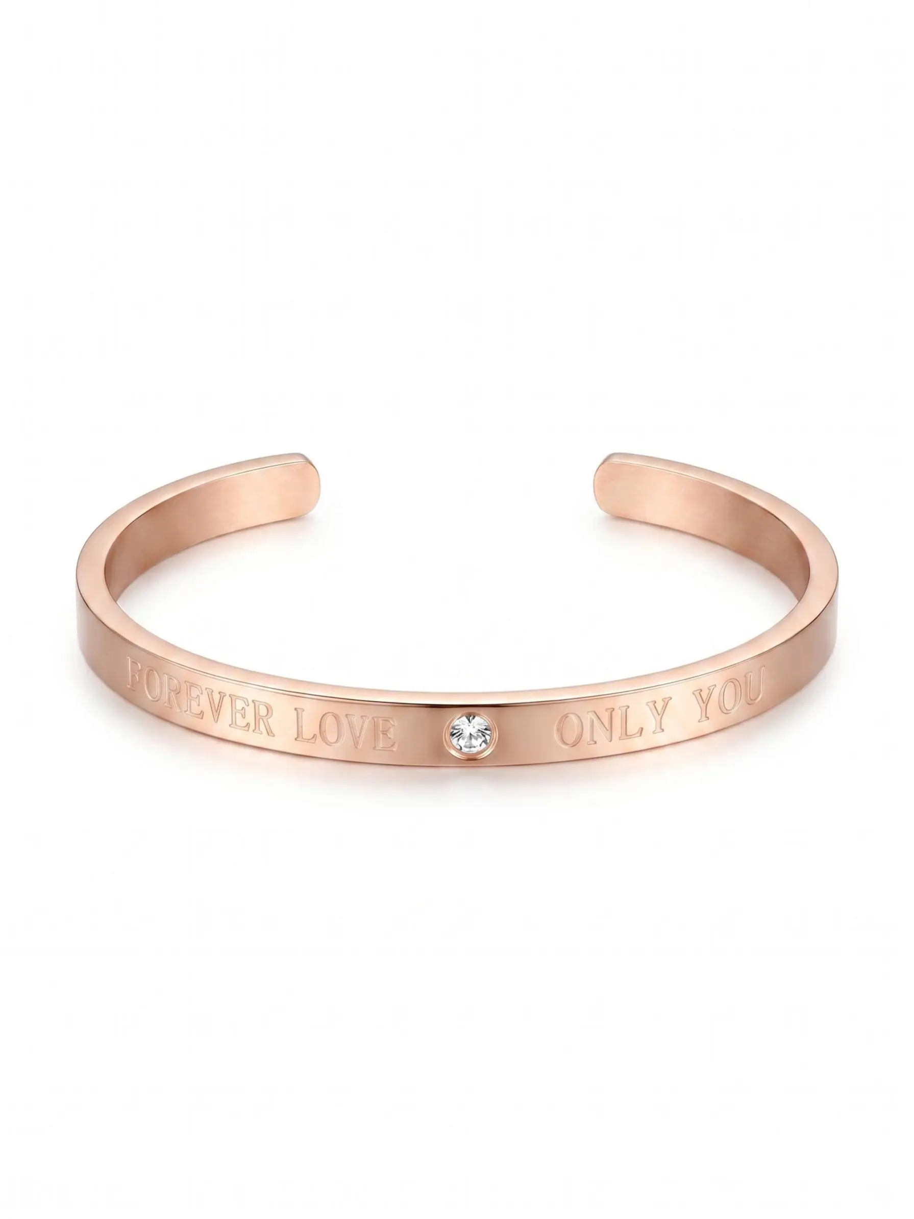 Elegant Rose Gold Natural Diamond Bracelet, 8k Gold Plated with Sparkling Diamonds, Perfect Gift for Mom, Wife, Girlfriend, Best Friend