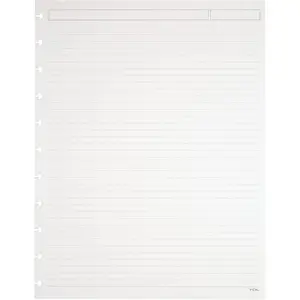 Custom Note-Taking System Discbound Refill Pages 8.5" x 11" Narrow Ruled Letter Size 100 Pages (50 Sheets) White