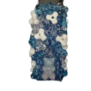 Handcrafted Junkie Themed Lighters with Blue and White Design Express Your Personality Unique Lighter Style