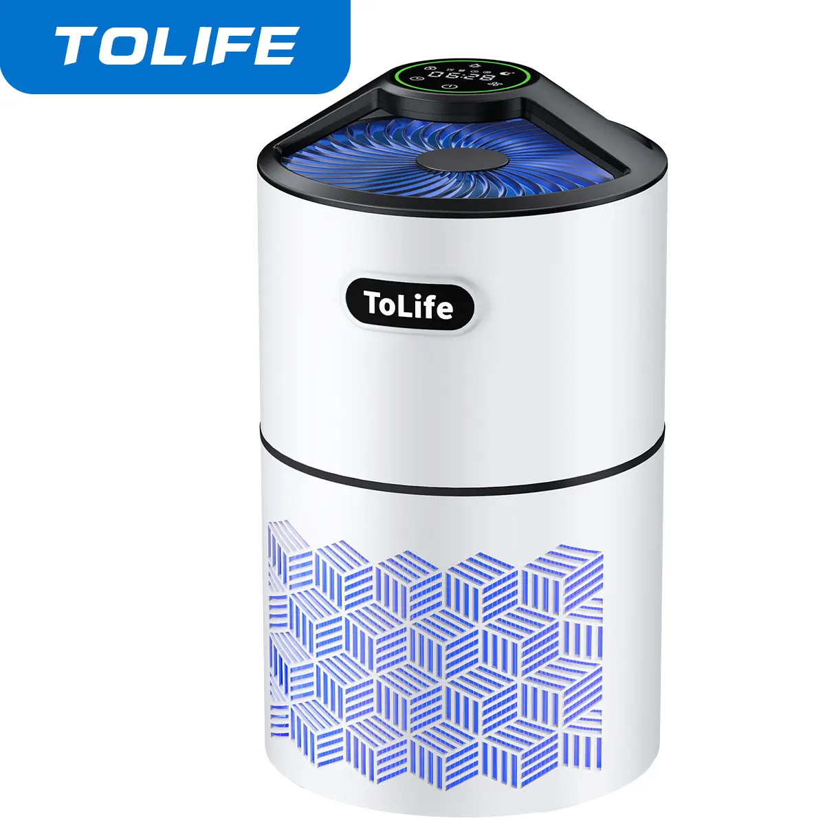 Tolife TZ-K1Plus Air Purifiers for Home Large Room Up to1291 Ft² with Air Quality Sensors True HEPA Filter, Auto & Timing Function, HEPA Air Purifiers