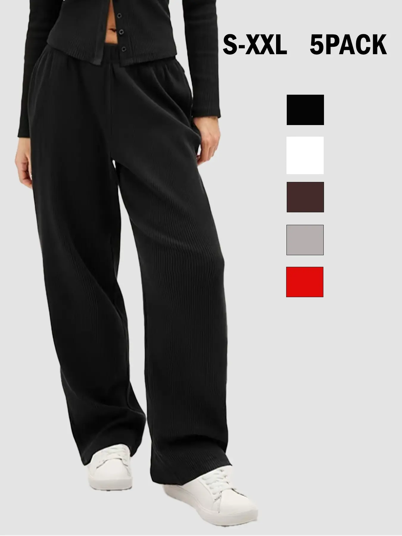 Women's Plain Solid Wide Leg Sweatpants, Pantsfor Women, Loose Soft Fit Casual ComfyBreathabe Pants for Daiy Outdoor Wear.Fallfreshness, Going Out Bottoms, Clothing,Womenswear, Baggy Legged Pants,PremiumFabric,Oversized Jogger