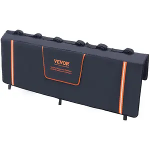VEVOR Tailgate Bike Pad, 62" Truck Tailgate Pad Carry 6 Mountain Bikes, Tailgate Protection Pad with Reflective Strips and Tool Pockets, Tailgate Pad with Rear Camera Opening for Pickup Trucks