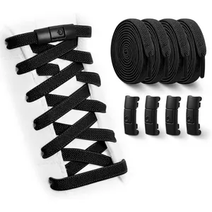 Elastic Shoe Laces Flat No Tie Shoelaces Tieless Stretch Laces for Adults &  Sneakers Running Shoes