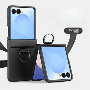 Fin Ring Folding Phone Case for Samsung Galaxy  Z Flip  7 6 5 4 3 ZFlip7 FE All Inclusive Hinge ProtectiveShockproof Cover