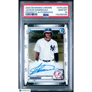 2020 Bowman Chrome Prospect Autographs Jasson Dominguez #CPAJDO PSA 10