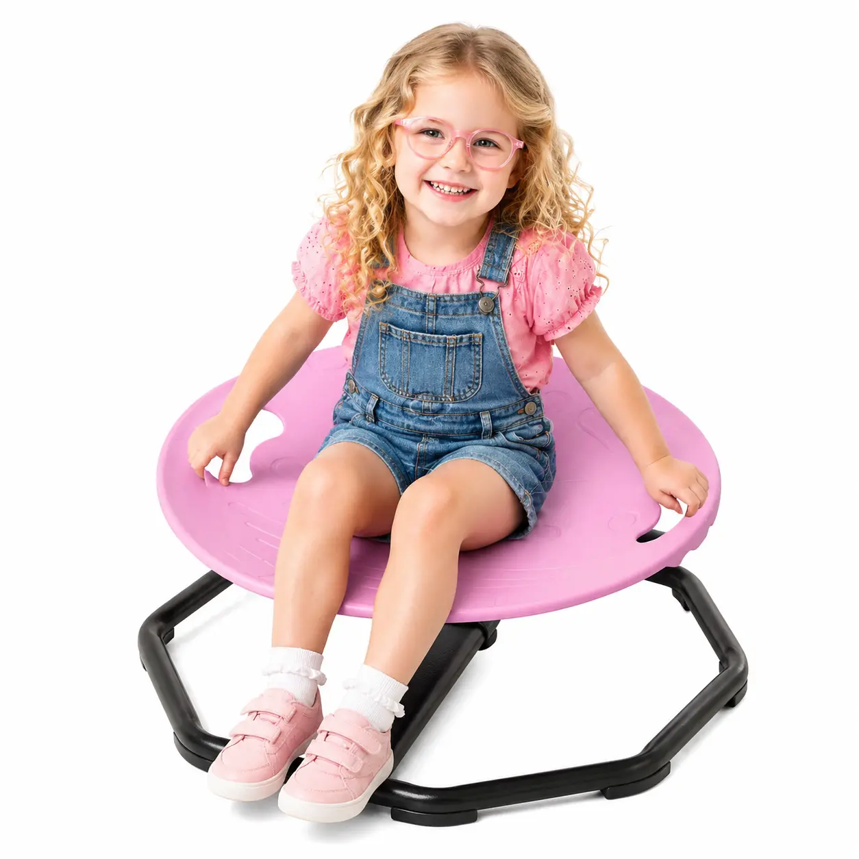 Kids Spinning Swivel Chair, Fun Balance & Rotation Sensory Toy for Boys & Girls, Indoor Active Play Seat for Children