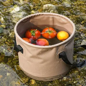 Large Capacity Foldable Bucket, Multifunctional Collapsible Wash Basin, Portable Foot Bath Bucket, Outdoor Folding Bucket for Camping Fishing