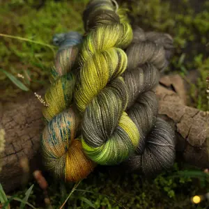 BAD SHEEP YARN Bayou Collection - Superwash Merino Wool - Hand Dyed Swamp-Inspired Yarn Set for Knitting and Crochet