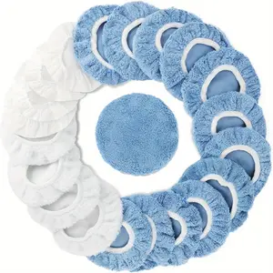 [24pcs 5-6 inch Buffing Pads] 24pcs 5-6 inch Buffing Pads, Car Orbital Buffer Polishing Pads, Car Buffers, Buffing Pad, Polishing Pads, Buffing Pads, Buffing Pads Cleaner, Polishing Pads 5-6 inch, Wax Applicator Pads For Cars