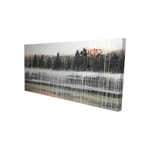 Begin Home Decor 2080-2448-LA118 24 x 48 in. Rainy Fall Landscape Canvas - Bedroom Trees Wall Art Decor