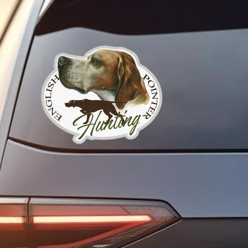 English Pointer Hunting Dog Sticker, Gun Dog Vinyl Decal for Hunters, Perfect for Car, Truck, Laptop, Cooler, or Gift for Dog Lovers