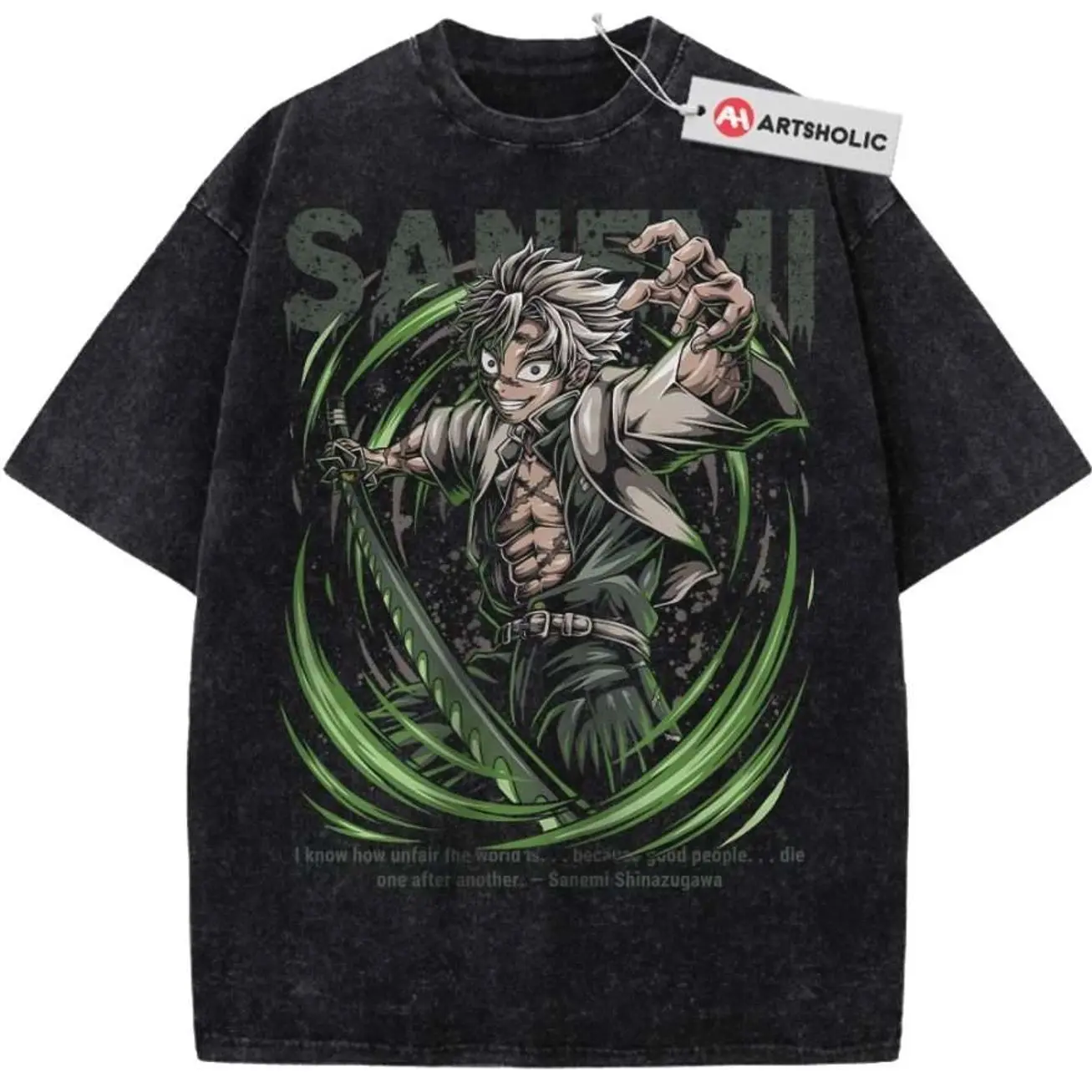 Sanemi Shinazugawa Shirt, Demonn Slayer Shirt, Animee Shirt, Vintagee T-Shirt