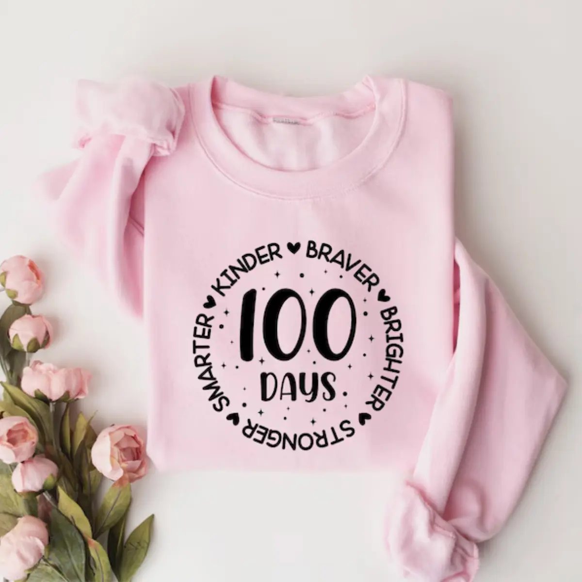 100 Days of School Sweatshirt, Back to Happy School, Funny Goose Teacher 100 Days of School T-shirt, Religious Christian Mom Tee, Women's Grace Gift, Trendy Faith-Based Apparel, Bible Verse Hoodie, Vintage Graphic Crewneck