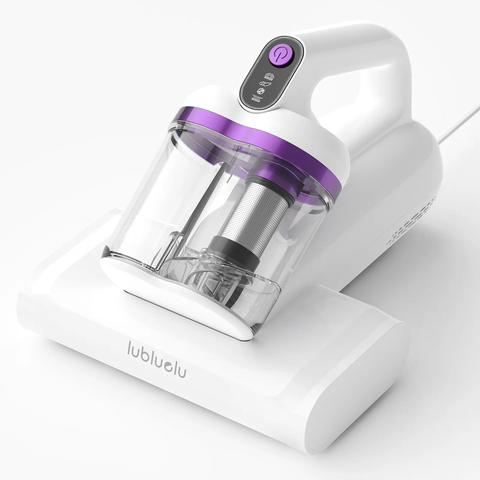 Mattress Vacuum Cleaner, Dust Mite Remover with 15Kpa Powerful Suction & UV-C Light & Smart Mite Detection, Double-Cup Handheld Vacuum With HEPA Filter, Deep Clean for Bed, Pillow, Sofa, Carpet, Pet Hair