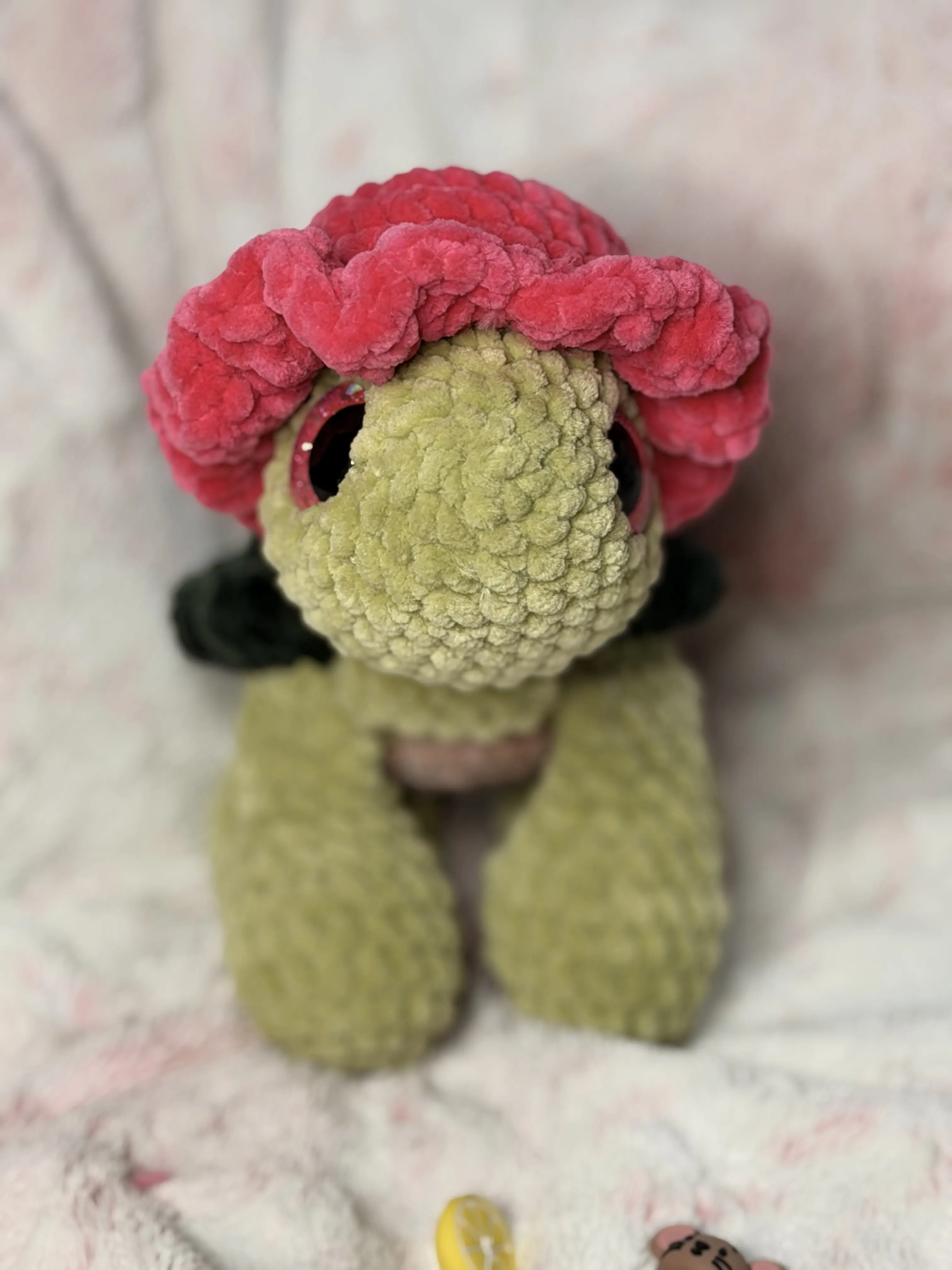crochet turtle with hat