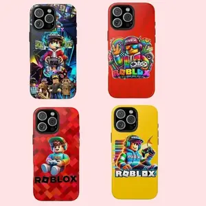 Roblox Pixel Art Gamer Aesthetic Phone Case, Trendy Vibrant, Polycarbonate-Rubber Mobile Phone Accessories, Shockproof Heavy-Duty Tough Drop Resistance, Ultimate Protection for iPhone 11 12 13 14 15 16 17 Pro Max Plus