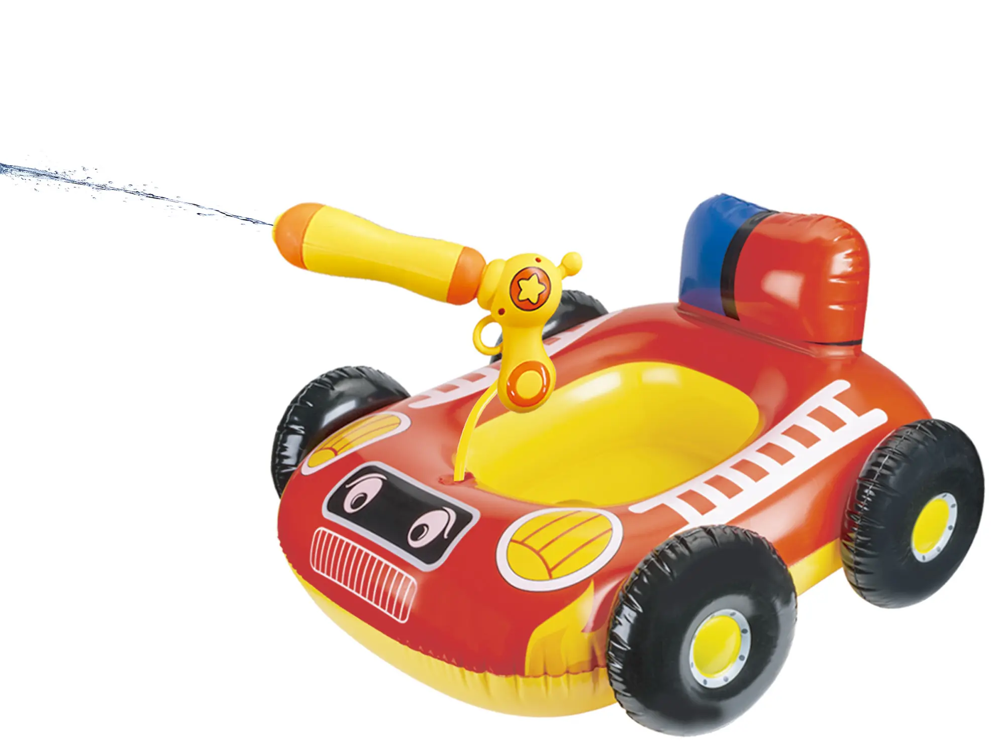Inflatable Pool Floats Kids with Squirt Gun - Fire Truck Pool Toys for Toddlers, Pool Floaties for Boys and Girls, Swimming Pool Toys for Summer Water Fun Outdoor