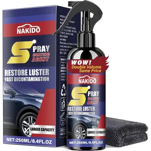 Spray Coating Agent Multi-Functional Coating Renewal Agent, 3 in 1 Ceramic Car Coating Spray, High Protection Quick Car Coating Fast-Acting, Nanotechnology Plastic Parts Refurbish Agent