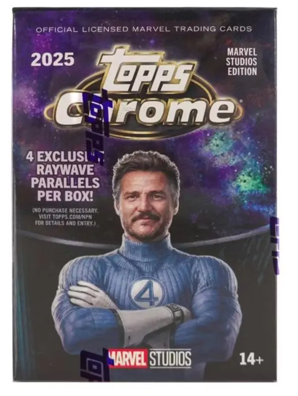 Topps 2025 Chrome Marvel Studios 7-Pack Box with 4 Exclusive Parallels & Debut Cards for Marvel Fans and Collectors