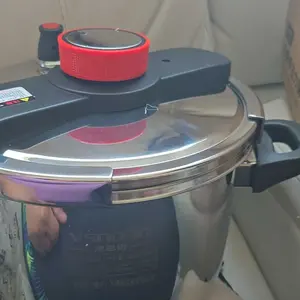 Stainless Steel Improved Pressure Cooker, Multi-functional Large Capacity Household Pot with Handle, Kitchen Cookware for Electric Stove & Gas Stove