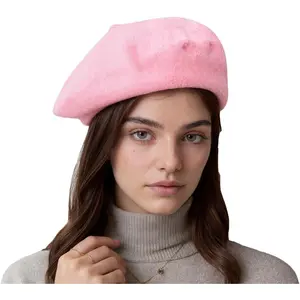 French Beret Hats for Women - Classic Wool Beret Hats Soft Knit Winter Cloche for Daily Outfits