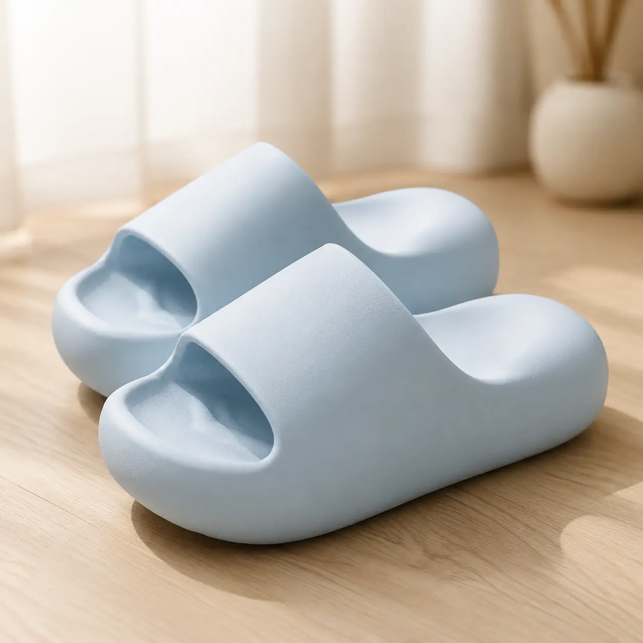 Women's Premium Minimalist Oversized Unisex Slip-On Cloud Slide Shoes - Super Soft Cushioned Sole, Lightweight Anti-Slip, Quick-Dry Open-Toe Indoor/Beach Footwear