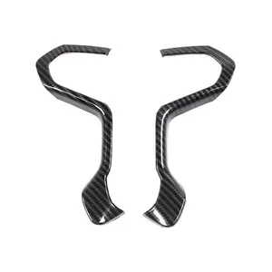 Carbon Fiber Steering Wheel Cover Trim for 2014-2018 Chevy Silverado 1500 & GMC Sierra 1500 & Suburban ABS Material High-Quality UV Coating Easy Installation Car Accessories - Steeringwheelcover