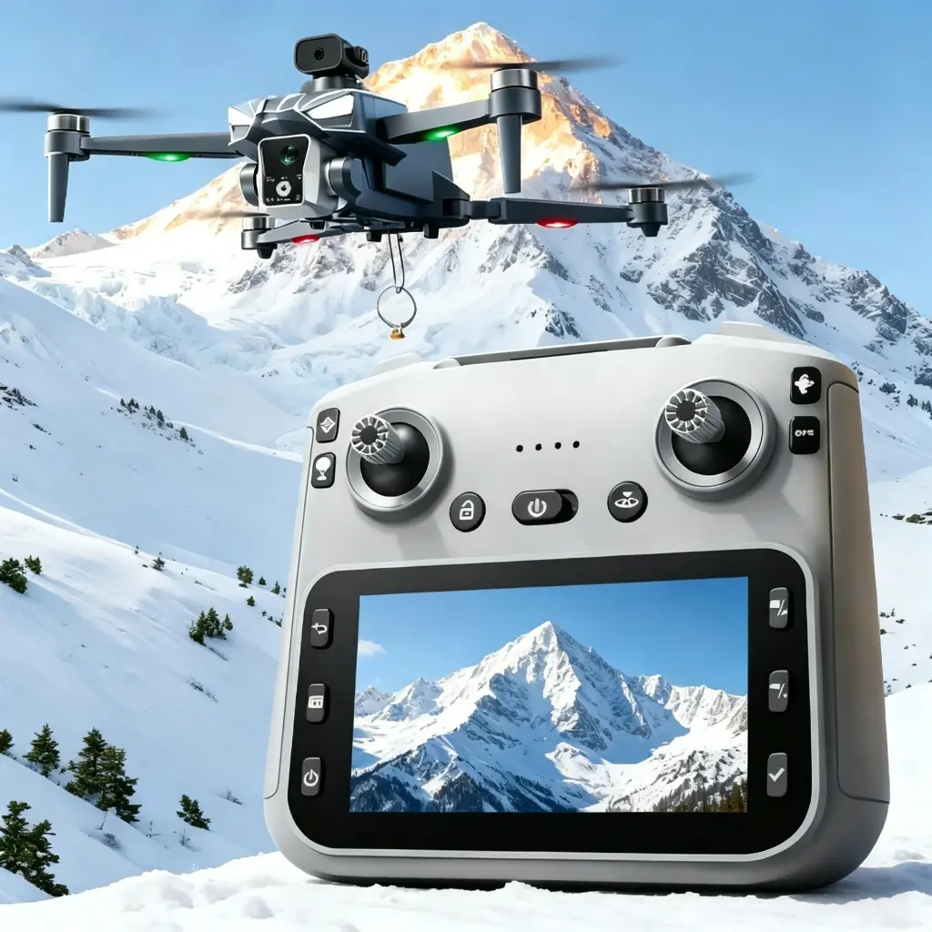 K18MAX GPS drone, equipped with a 4.5-inch screen remote control, 5G FPV, dual battery for long-distance flight, 4K dual cameras, 360° intelligent avoidance and GPS return, brushless motor, intelligent following, gift dropping, outdoor Vlog drone