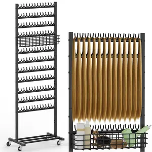 Braiding Rack 286 Pegs Braiding Hair Rack with Wheels 2-Sided Hair Braiding Stand for Braiders Hair Separator for Braiding Standing Extension Holder Hanger