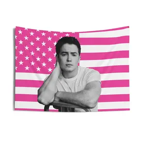 Kit Connor Tapestries, Kit Connor Pink Flag, Kit Connor Indoor Wall Tapestries