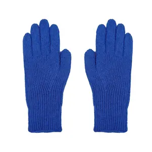 Korean Style Pearl Cashmere Blend Gloves for Women, Soft Warm Knit Finger Gloves, Touchscreen Compatible, Multi-Color Options