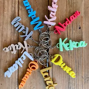Personalized 3D Keychain - Custom Name - Custom 3D Printed Keyring - Back To School Gift - For Kids - 3 Inches Size friendship couple