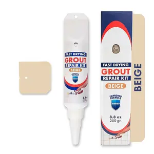 Tile Grout, Repair Kit, Restore & Renew Tile Joints Line,  Drying Tile Grout  Squeeze Tube for Bathroom Shower Kitchen Floor,  (8.8 oz, Beige)