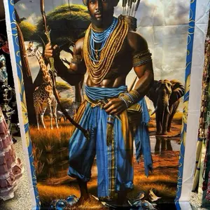 Tapiz de Oshosi  108" x 58" for Santos Decoration and Gifts Perfect for Fiestas and Adornments Featuring V