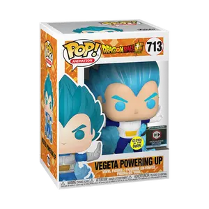 Funko Pop! Dragon Ball Super - Vegeta Powering Up (Glow) (Chalice Collectibles) (Common) #713 Exclusive Collectible Pop Vinyl Figure